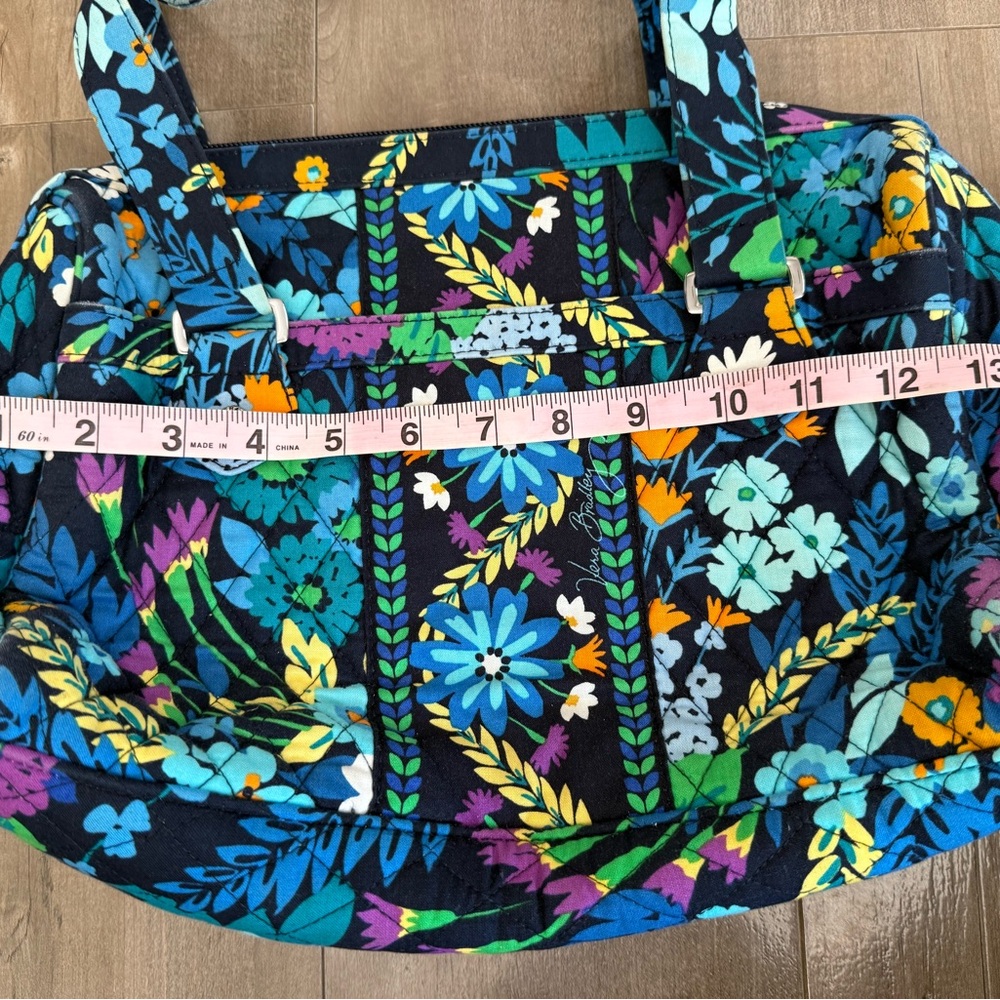 Vera Bradley Midnight Garden Medium Shoulder Bag Floral Colorful Quilted Read - Picture 10 of 13